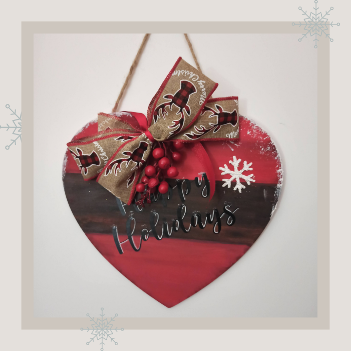 Χριστουγεννιάτικη διακοσμητική ταμπέλα Happy Holidays - Image 4