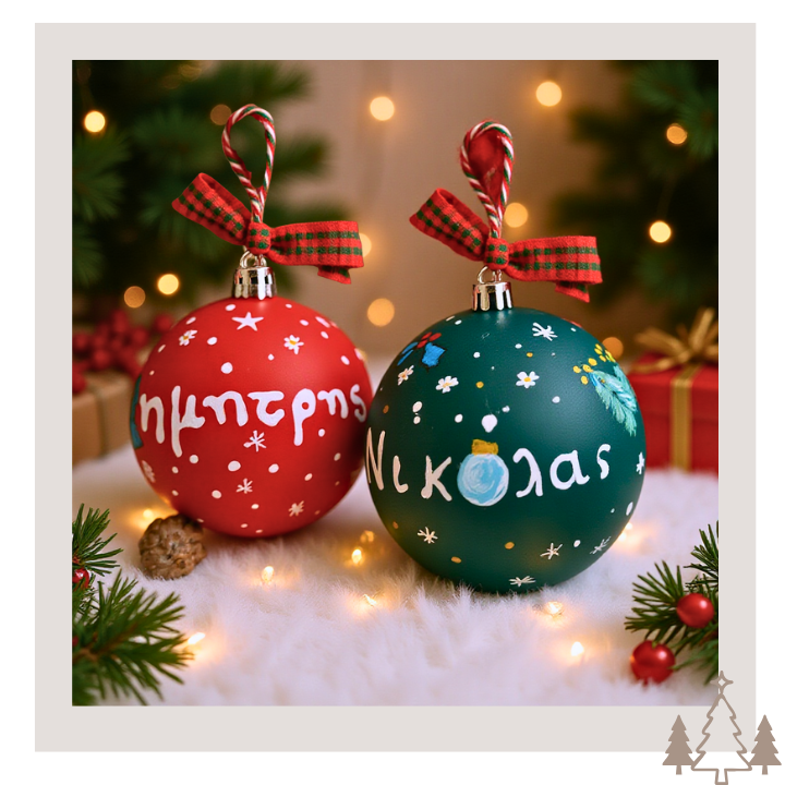 Χριστουγεννιάτικη Μπάλα Ζωγραφισμένη